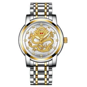 men's hollow watch steel strap quartz luminous waterproof vs09878